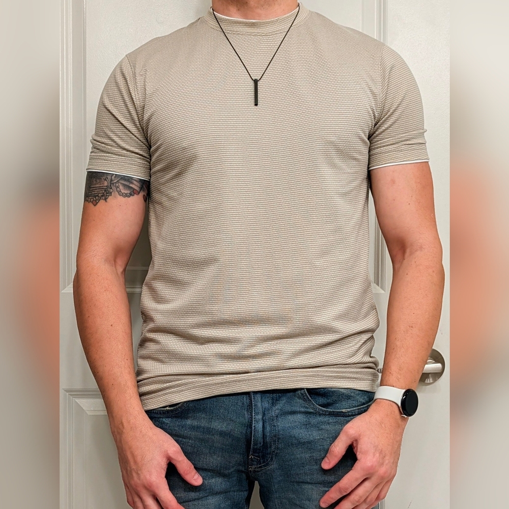 Denim & Flower Light Tan Short Sleeve Tee